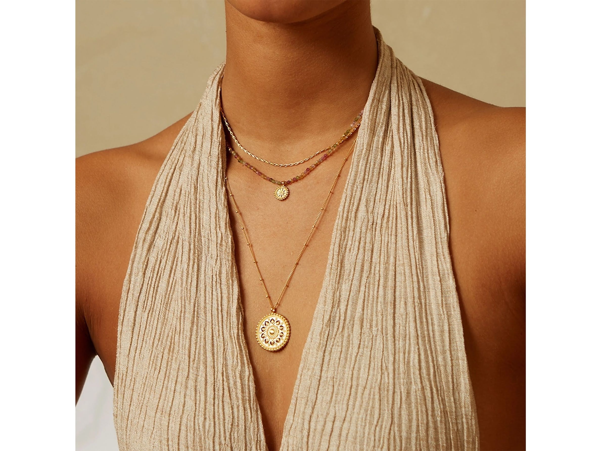 Inner Light Mandala Charm Necklace