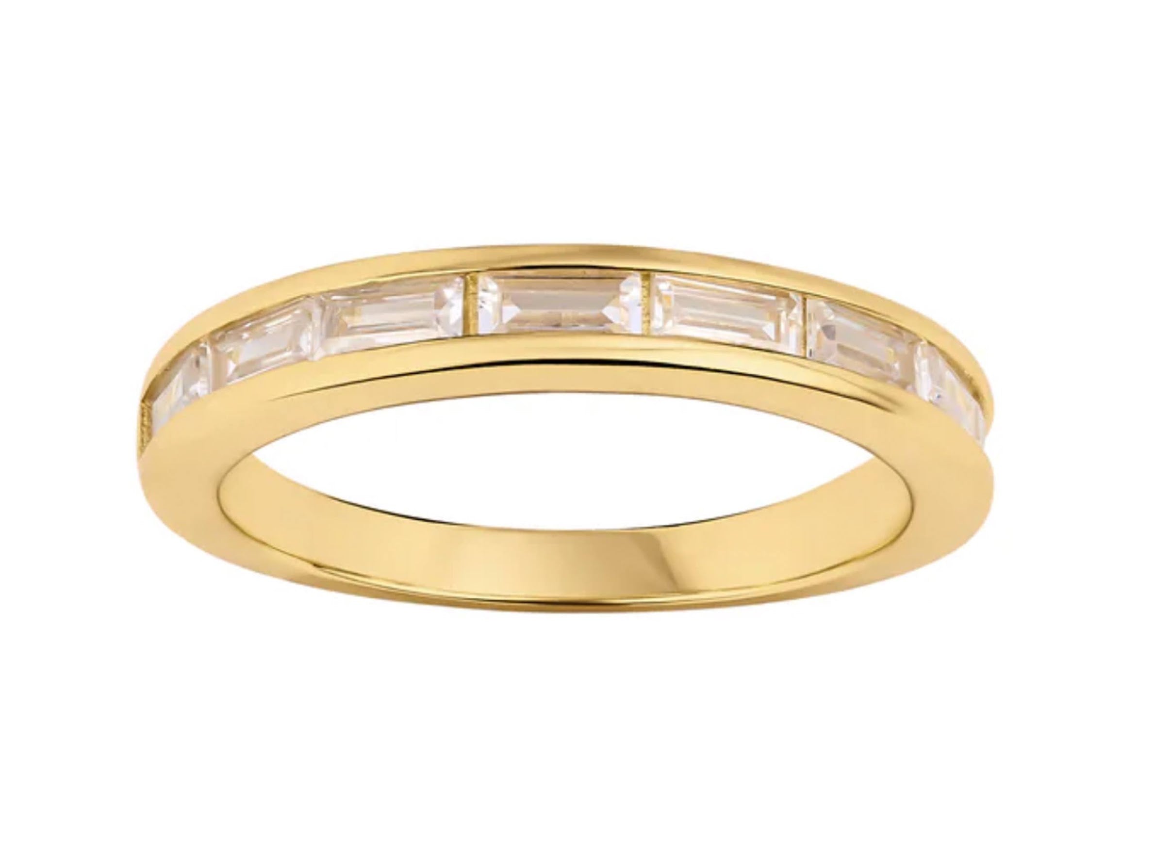 Baguette CZ Stackable Band Ring