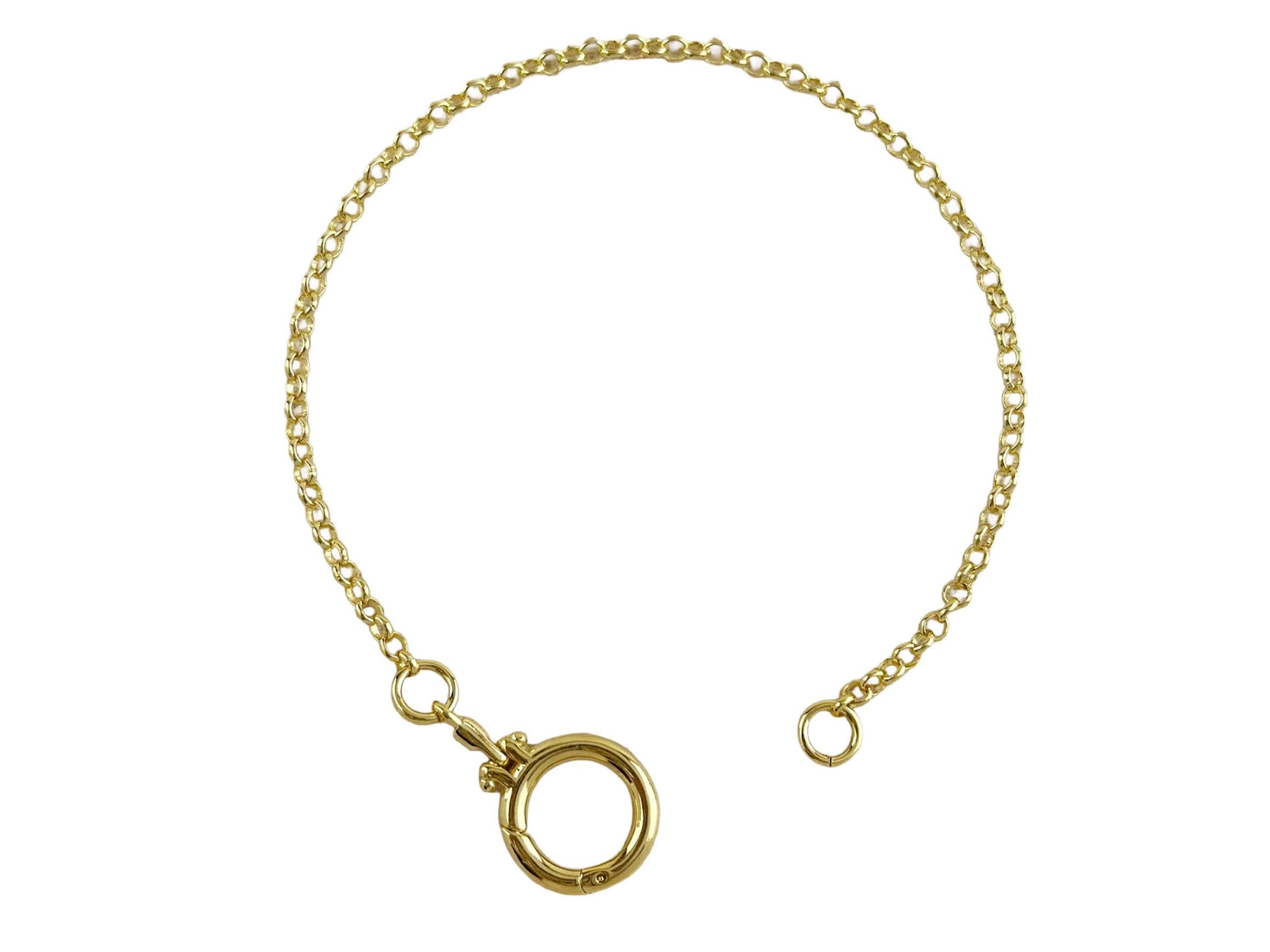 Gold Rolo Chain Bracelet with Clicker Clasp