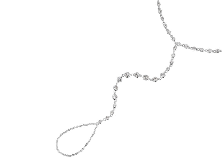 Silver Gradient CZ Hand Chain