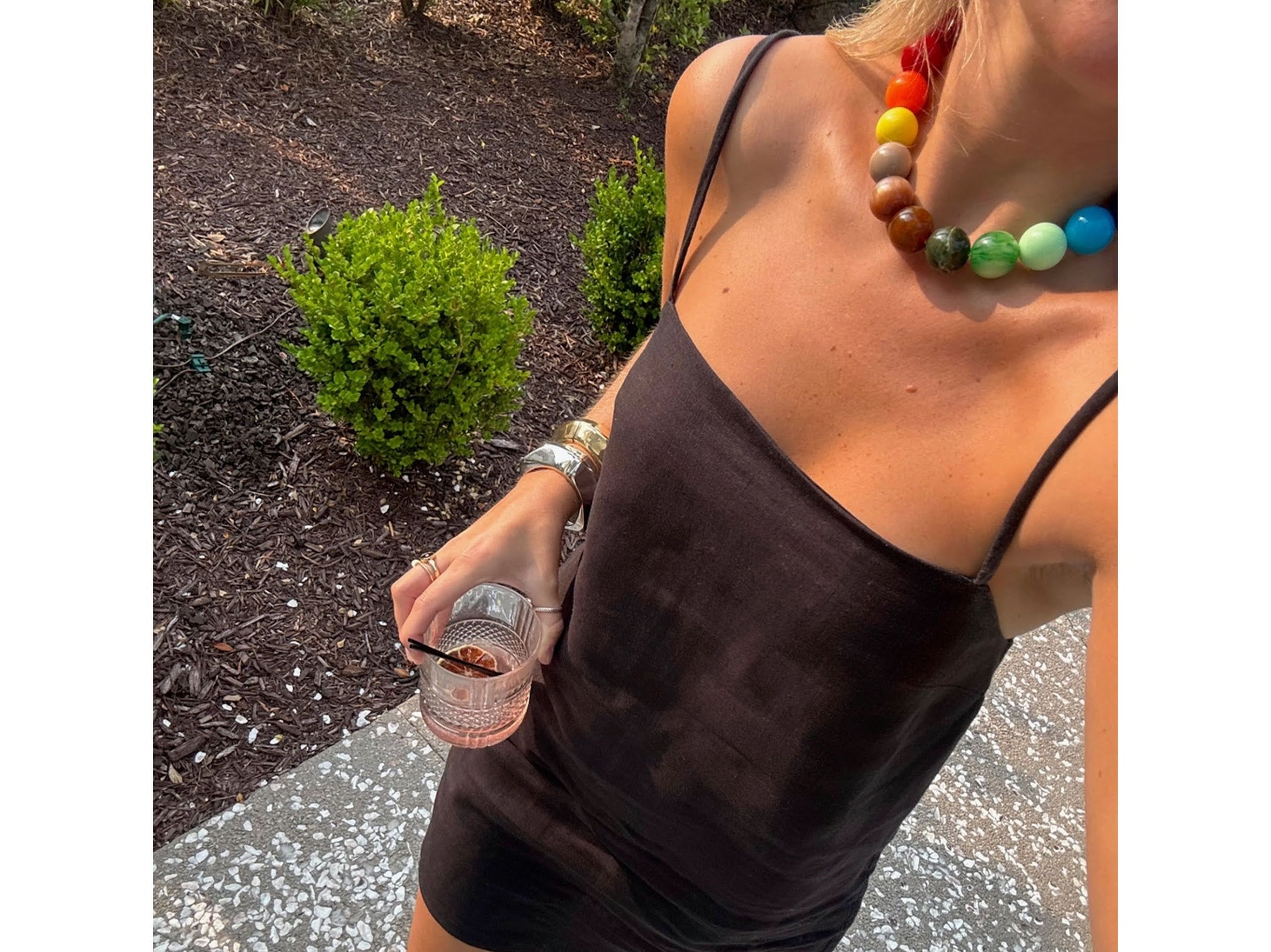 Rainbow Chunky Bead Necklace