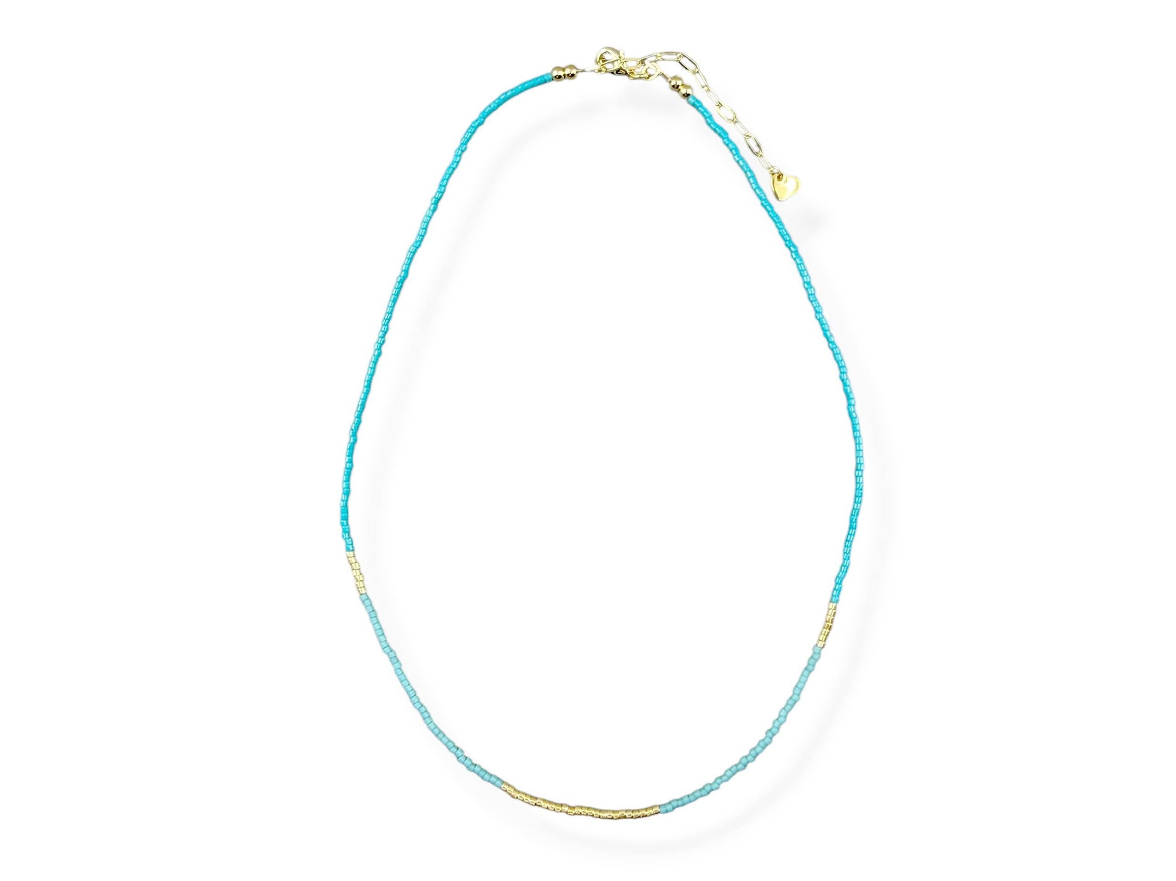 Turquoise Seed Bead Necklace
