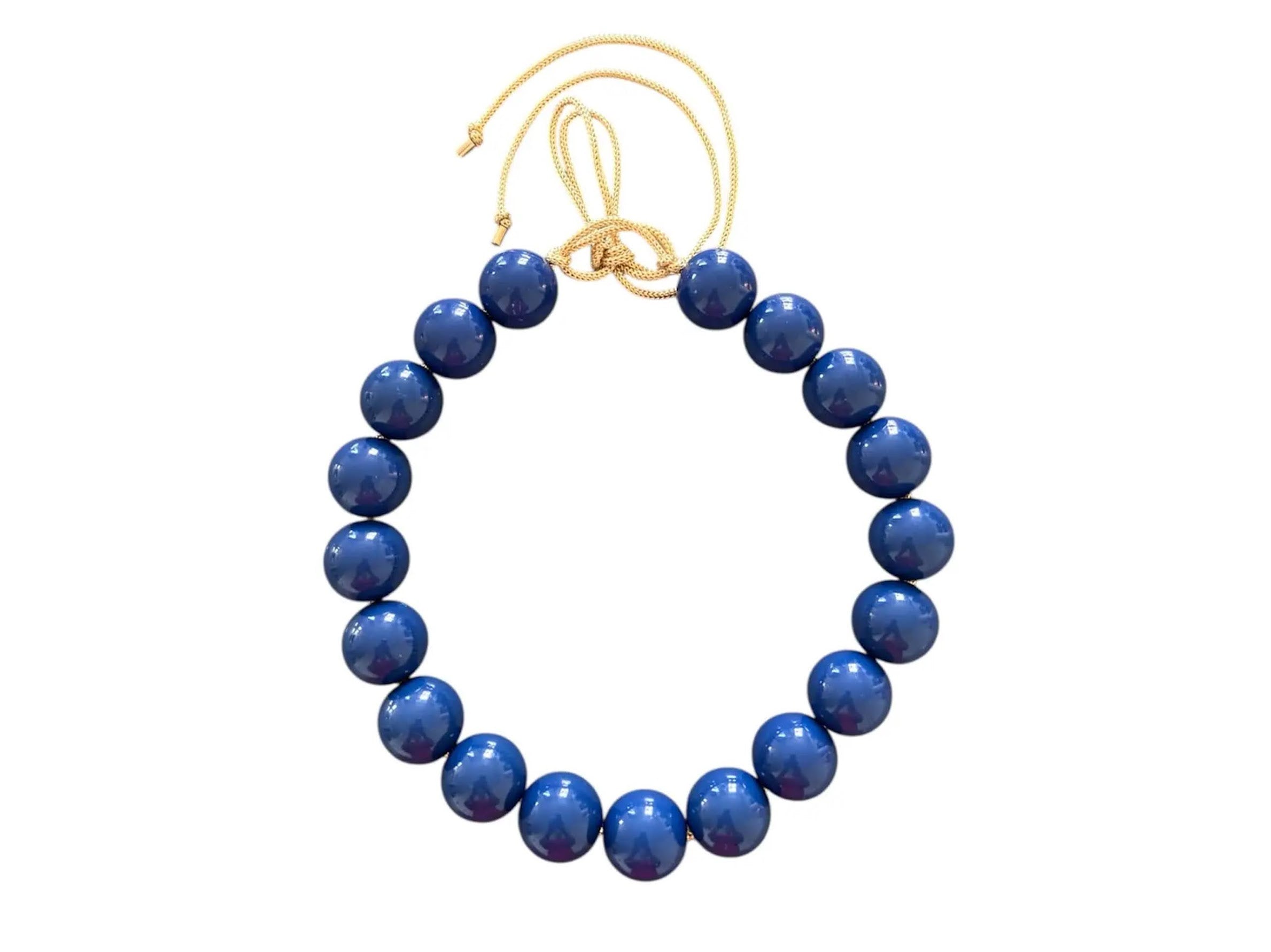 Blue Chunky Bead Necklace