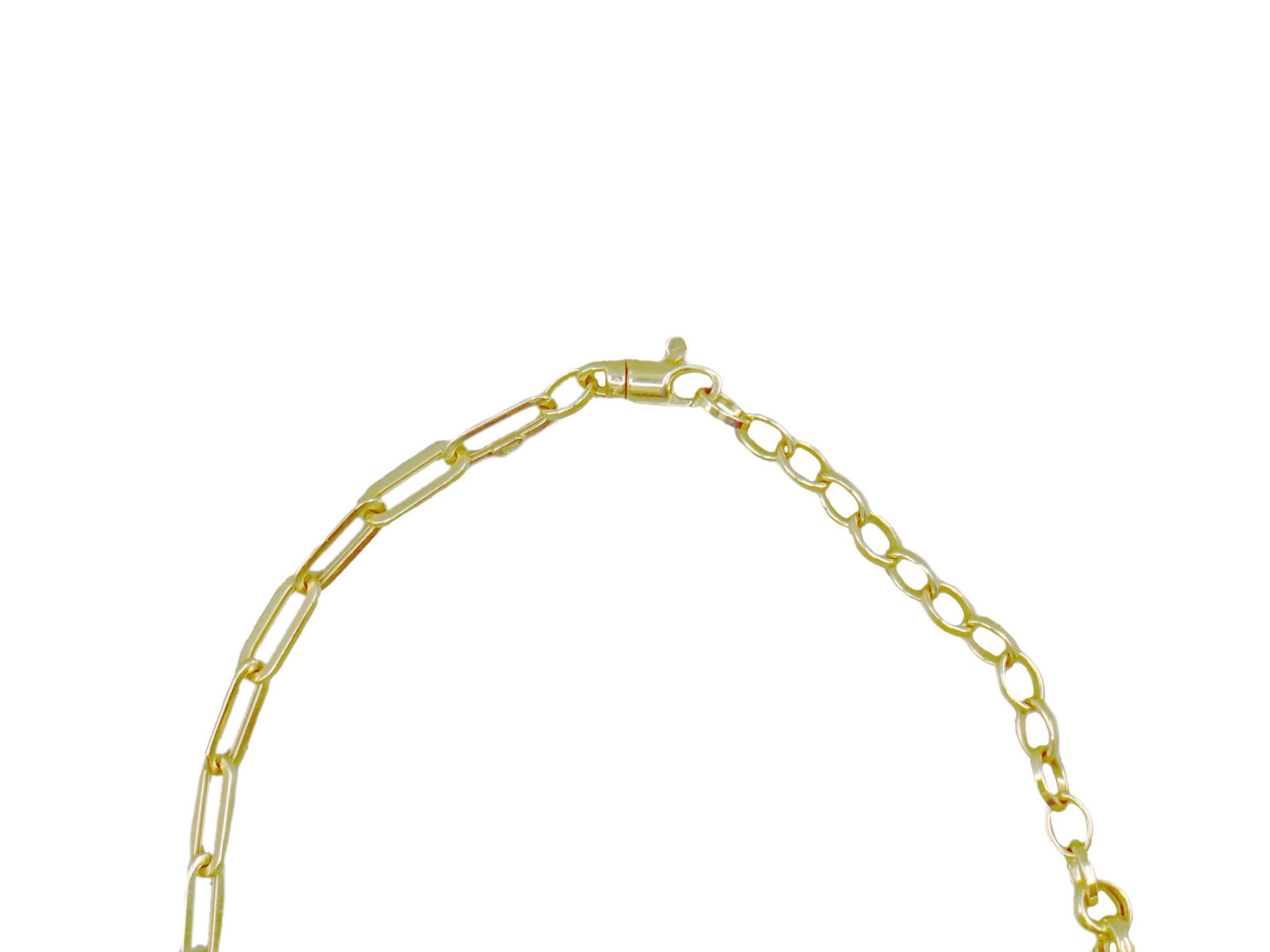 14k Mixed Link O Chain Necklace