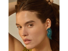 Load image into Gallery viewer, Dark Blue Midi Winged Earrings
