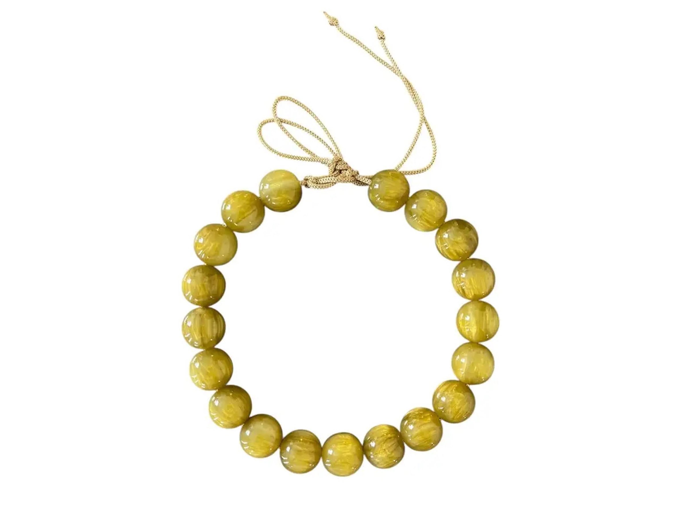 Yellow Chunky Bead Necklace