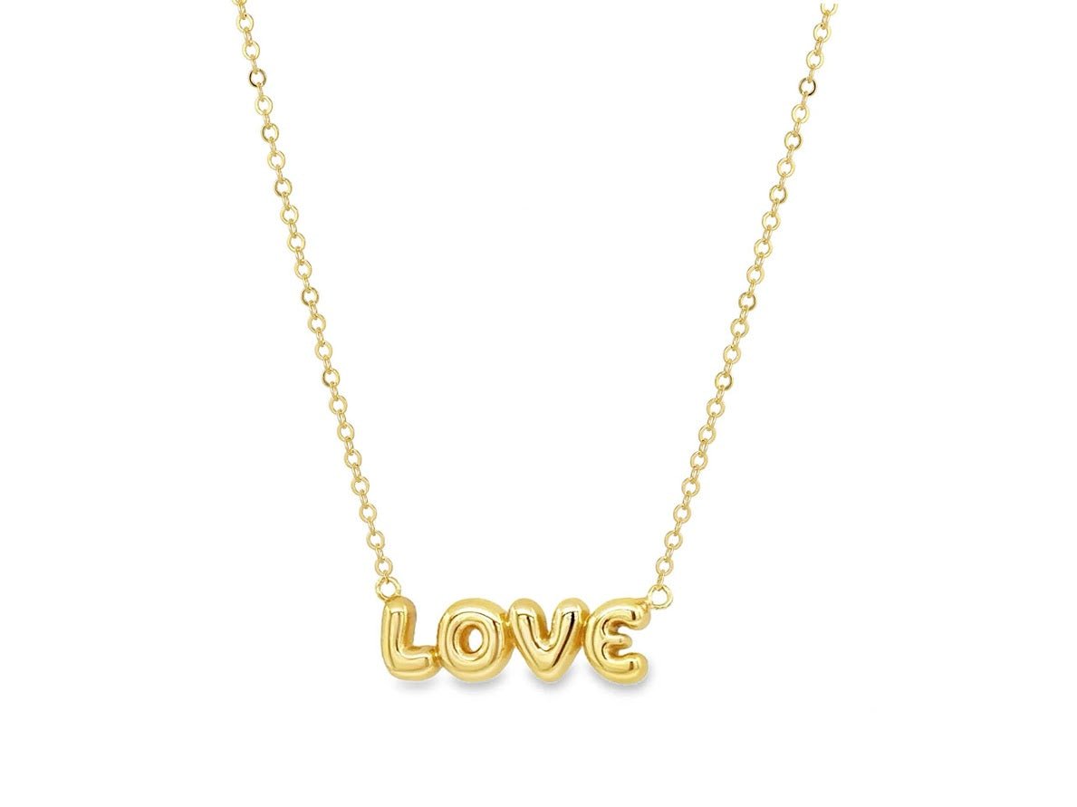 Gold Bubble LOVE Necklace