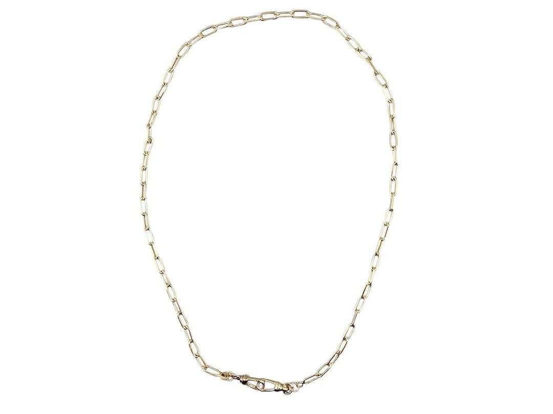 Oval Chain Necklace with Double Clasp