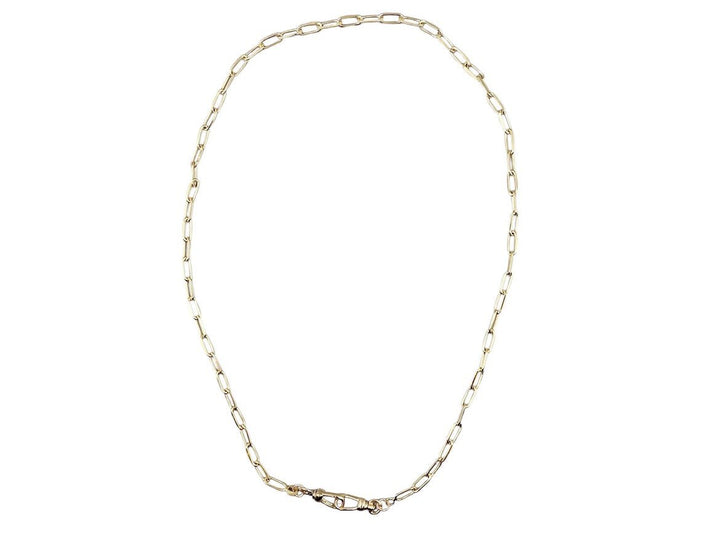 Oval Chain Necklace with Double Clasp