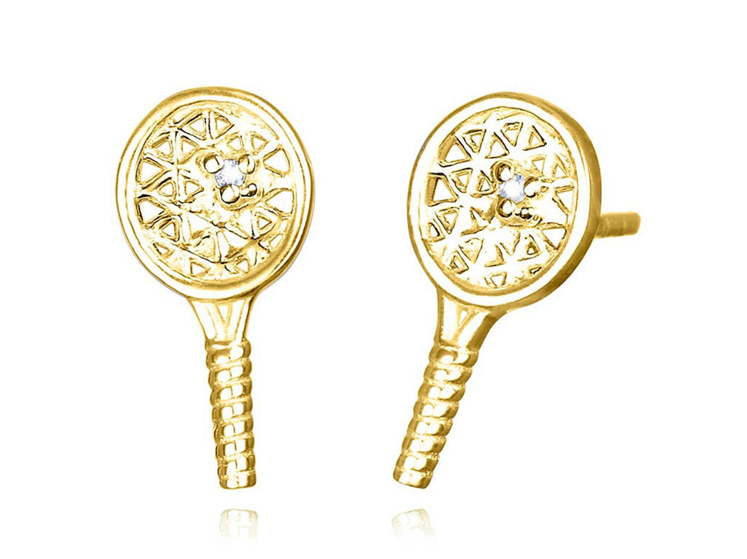Tennis Racket Stud Earrings