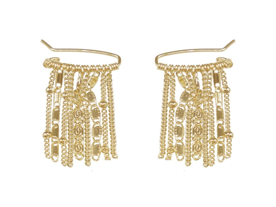 Multi Chain Elongated Earrings