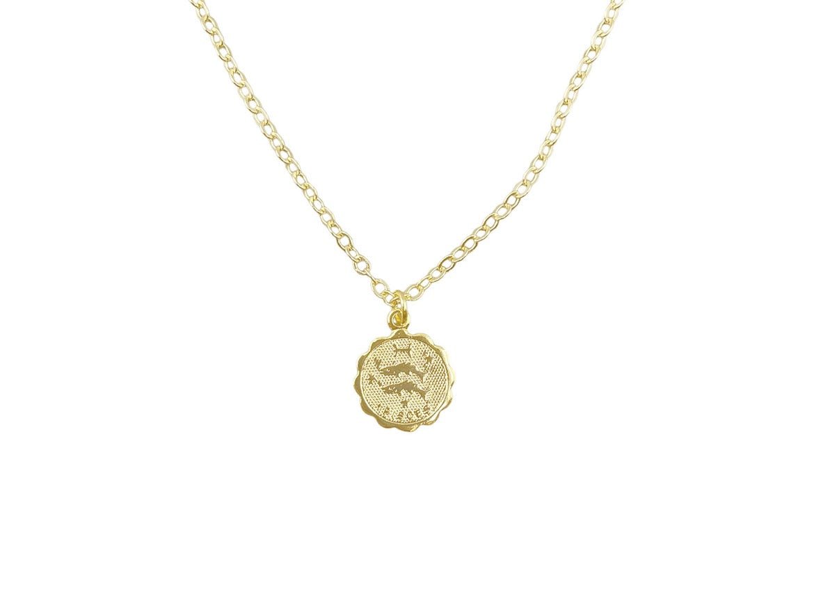 Gold Pisces Charm Necklace