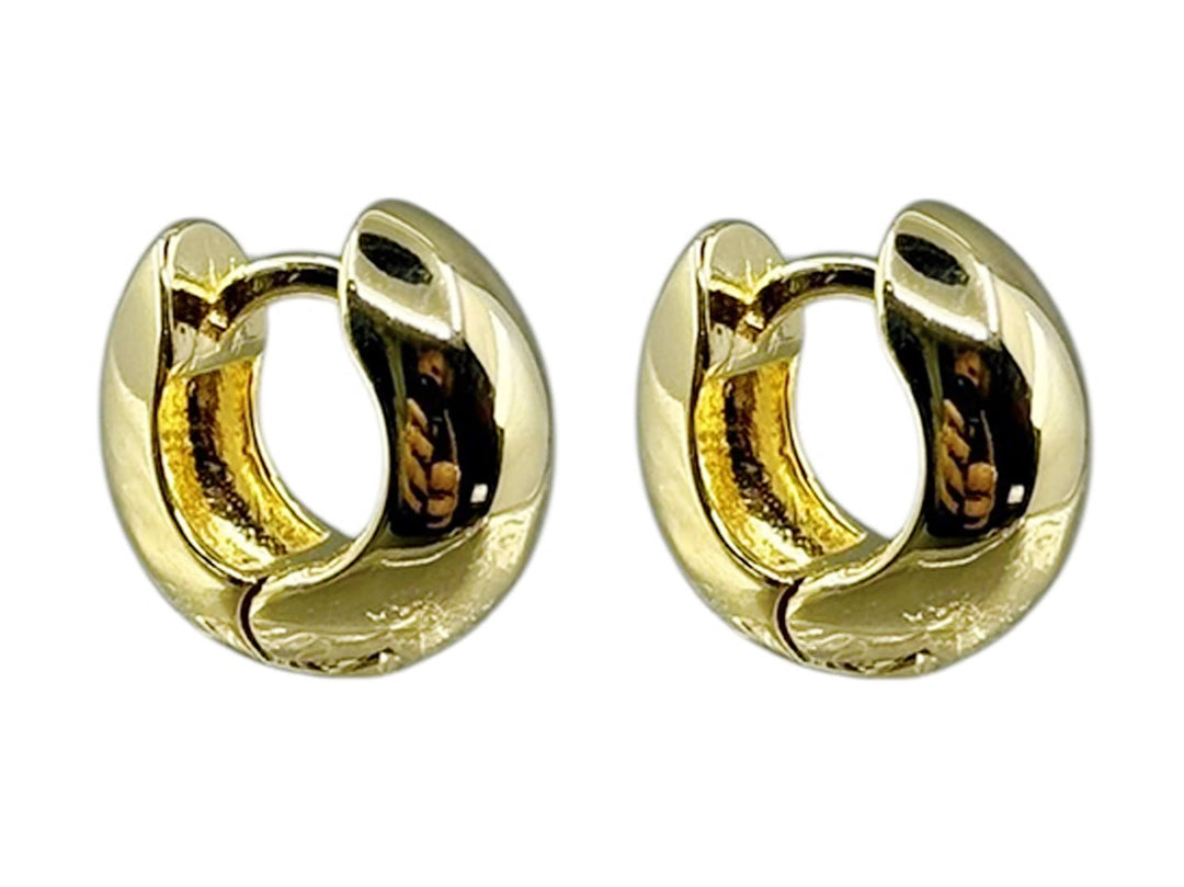 Gold Chunky Clicker Hoop Earrings
