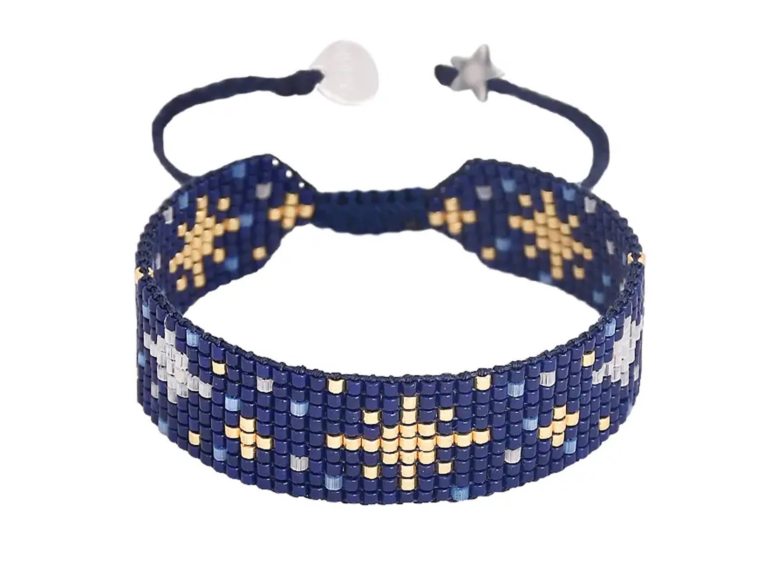 Starry Sky Blue Beaded Bracelet