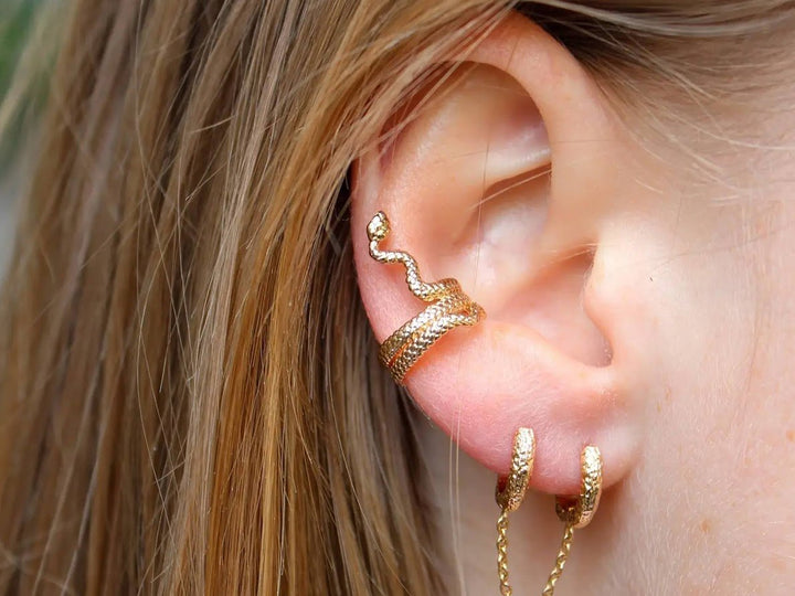 Gold Snake Ear Cuff