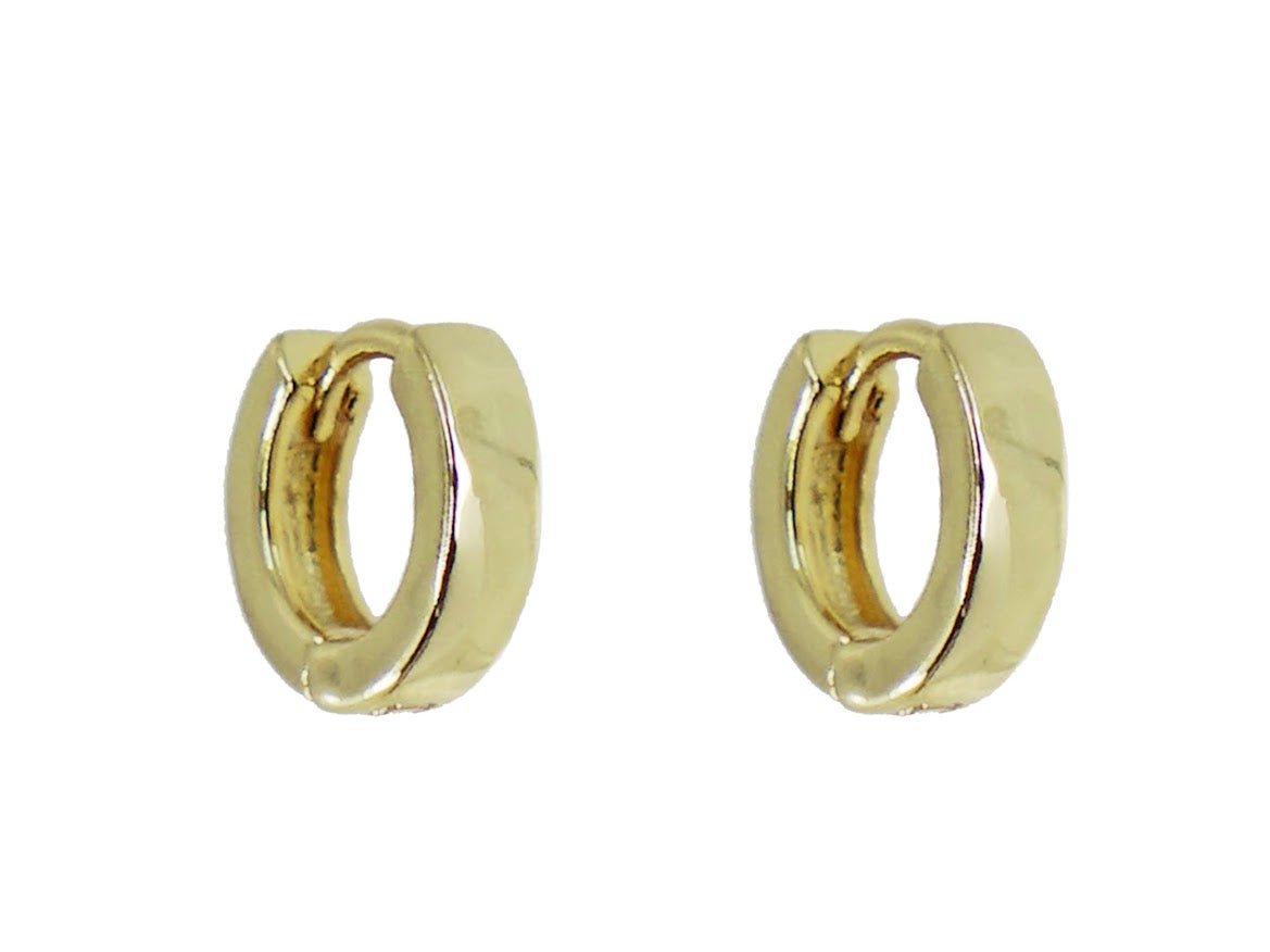 Gold Boxy Huggie Hoops
