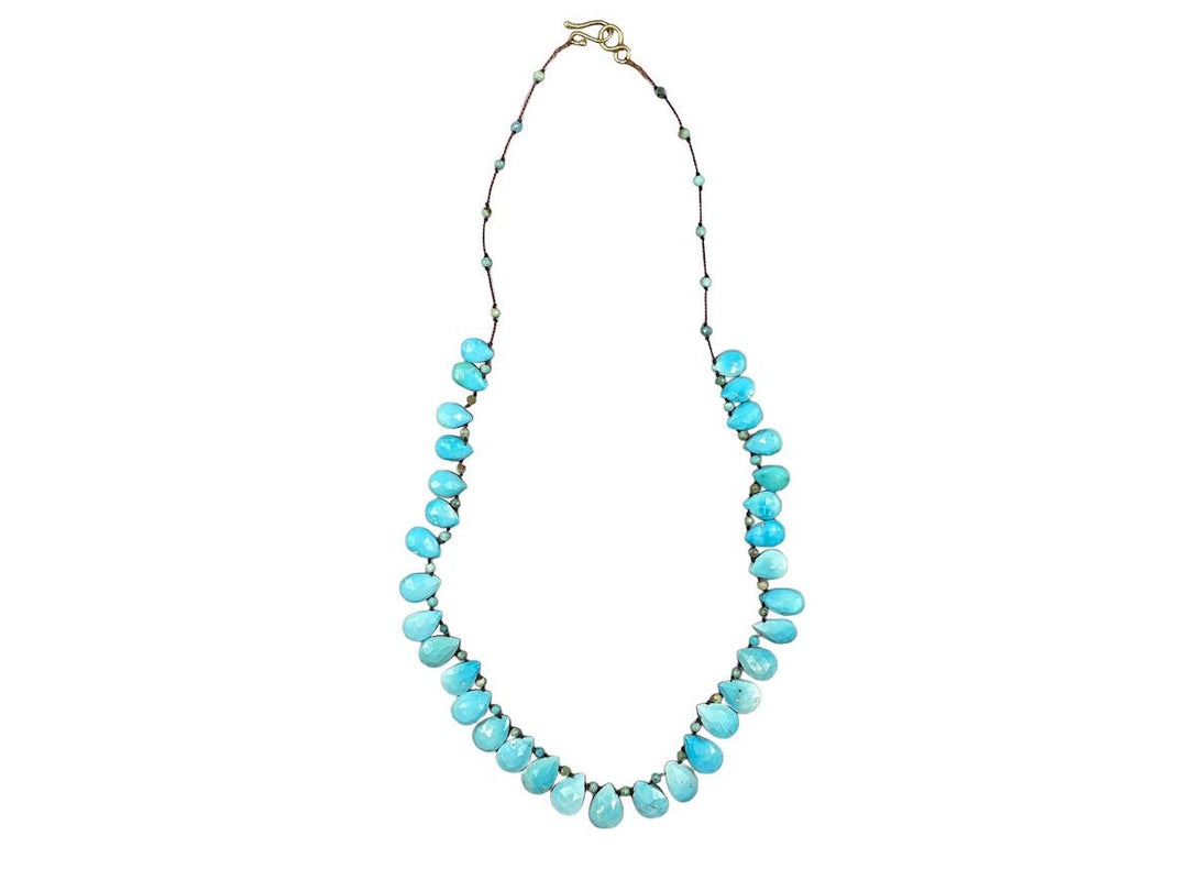 9k Turquoise Petals Necklace