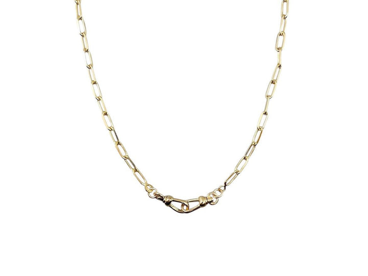 Oval Chain Necklace with Double Clasp