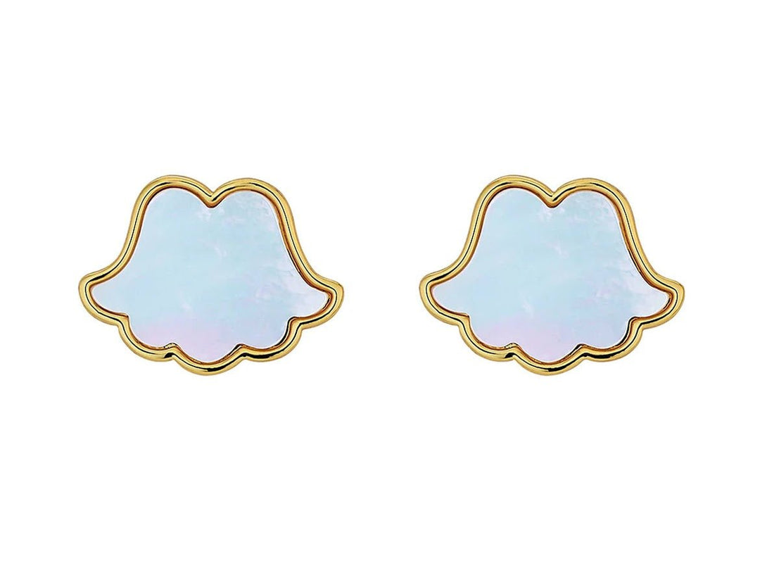 Mother of Pearl Tulip Stud Earrings