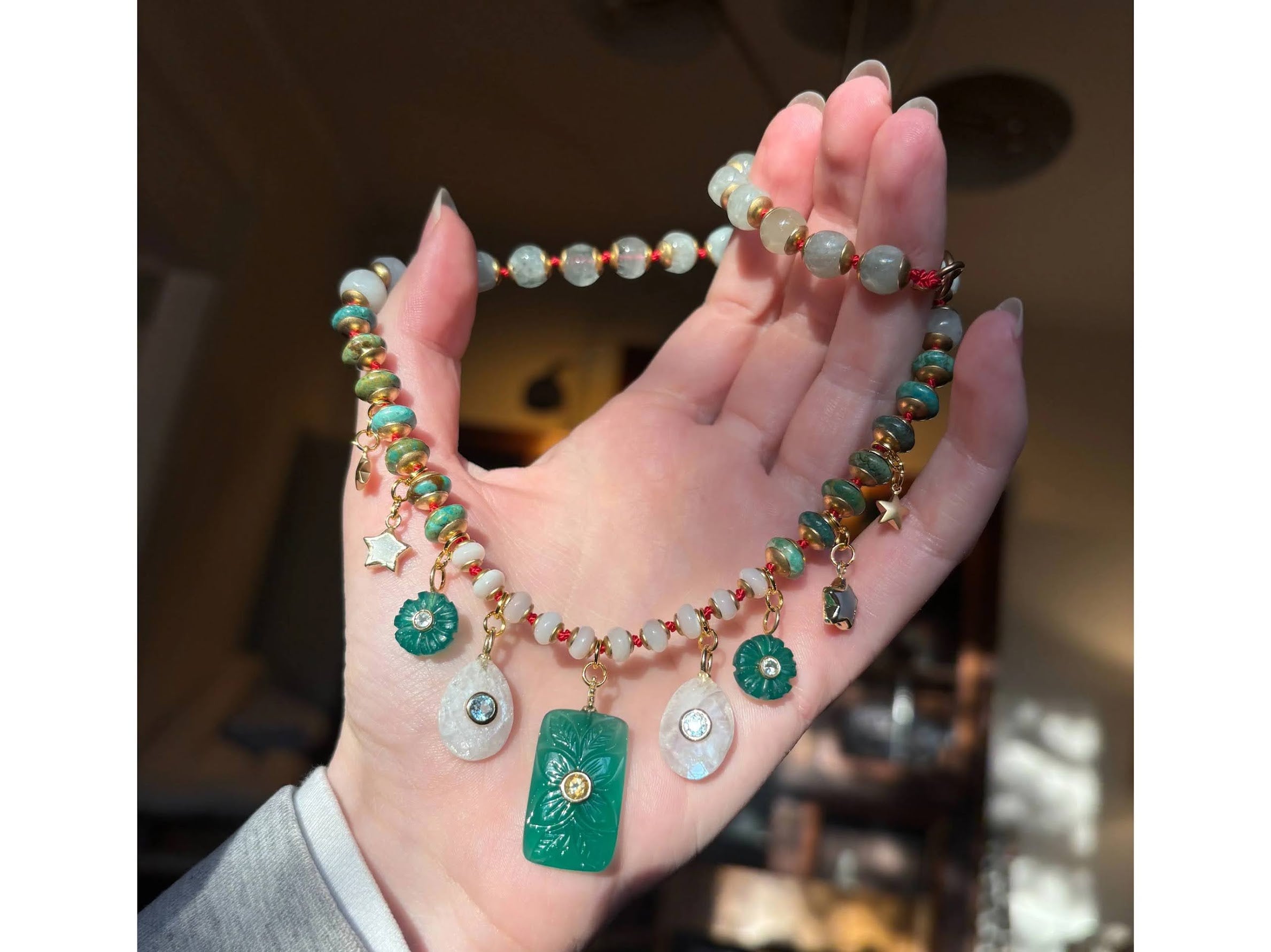 One of a Kind Night Garden Necklace