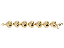 Load image into Gallery viewer, Gold Small Bubble Heart Bracelet
