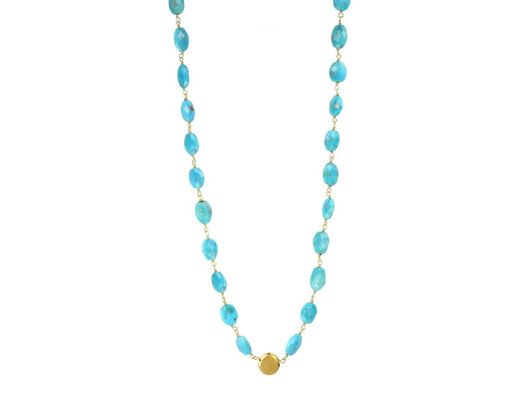 18k Sleeping Beauty Turquoise Necklace