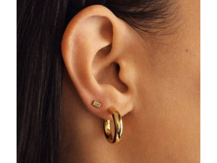 Gold Small Thick Hoops