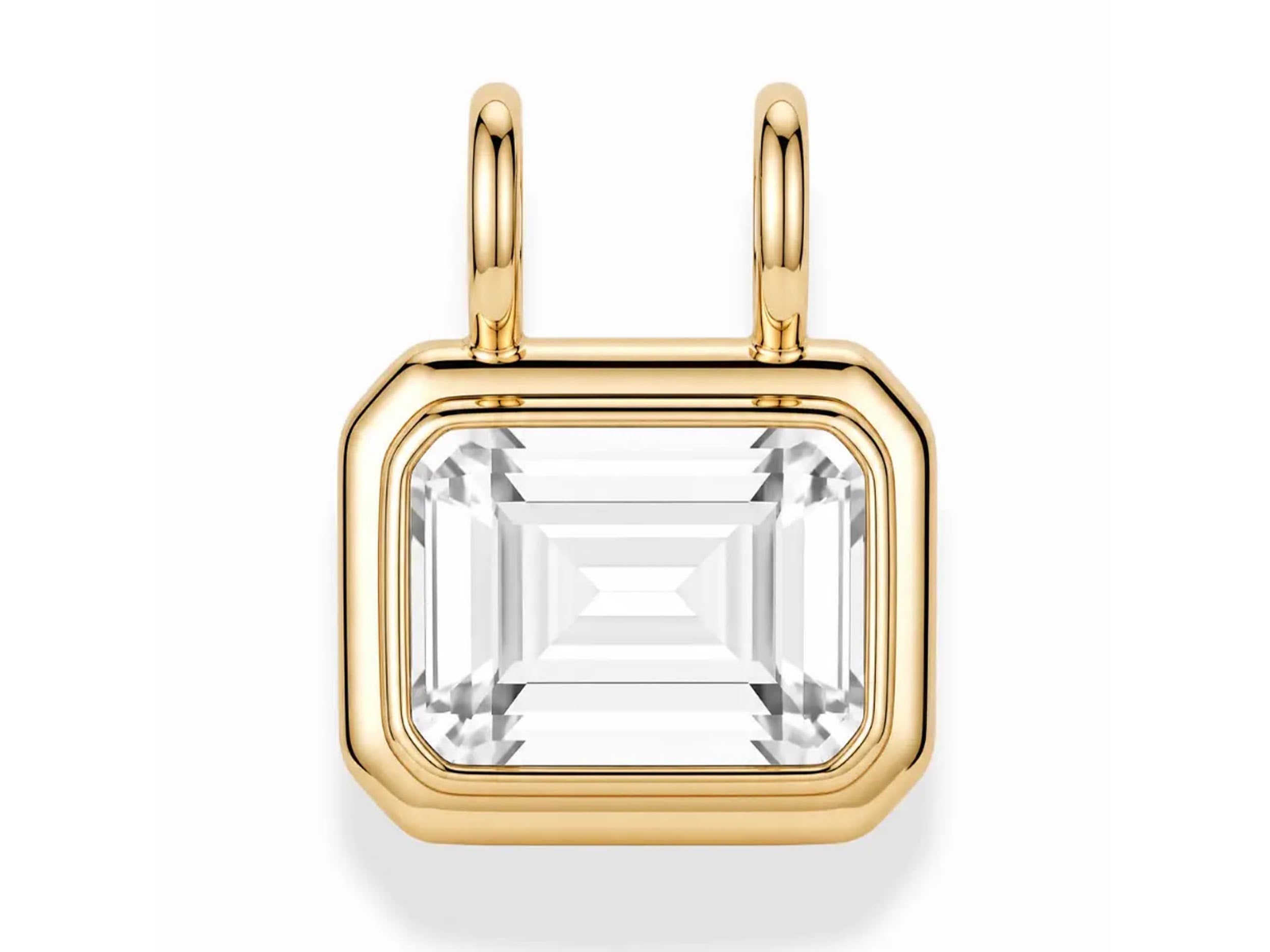 White Sapphire Double Bail Charm