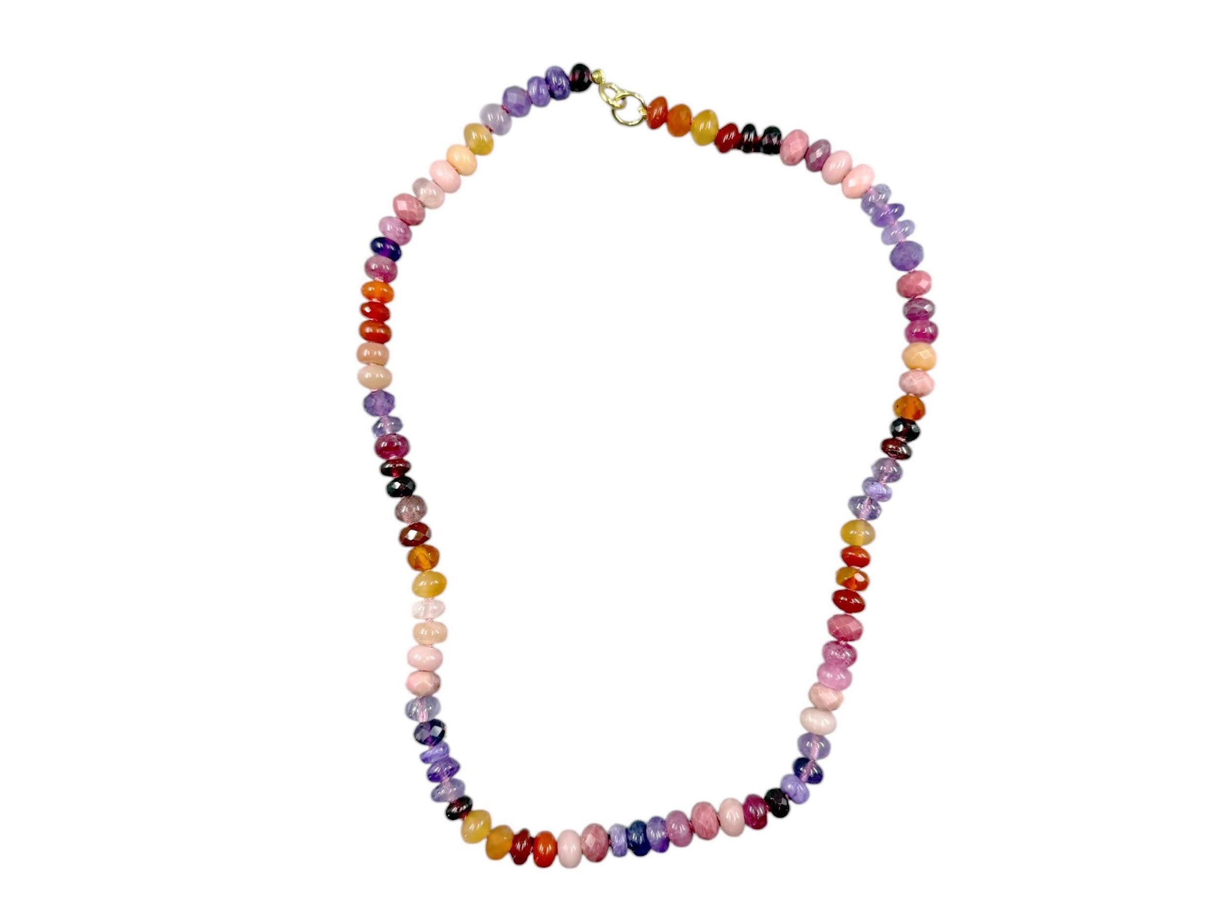 Beaded Gemstone Evening Sky Necklace