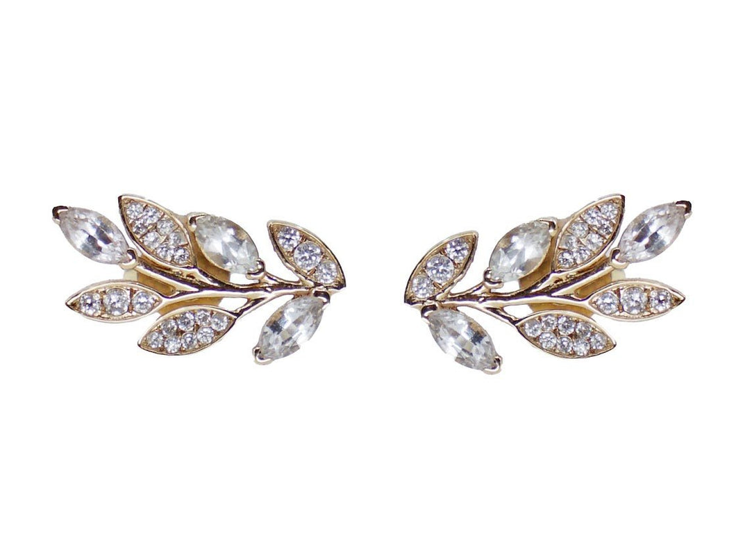 14k Diamond Flower Earrings