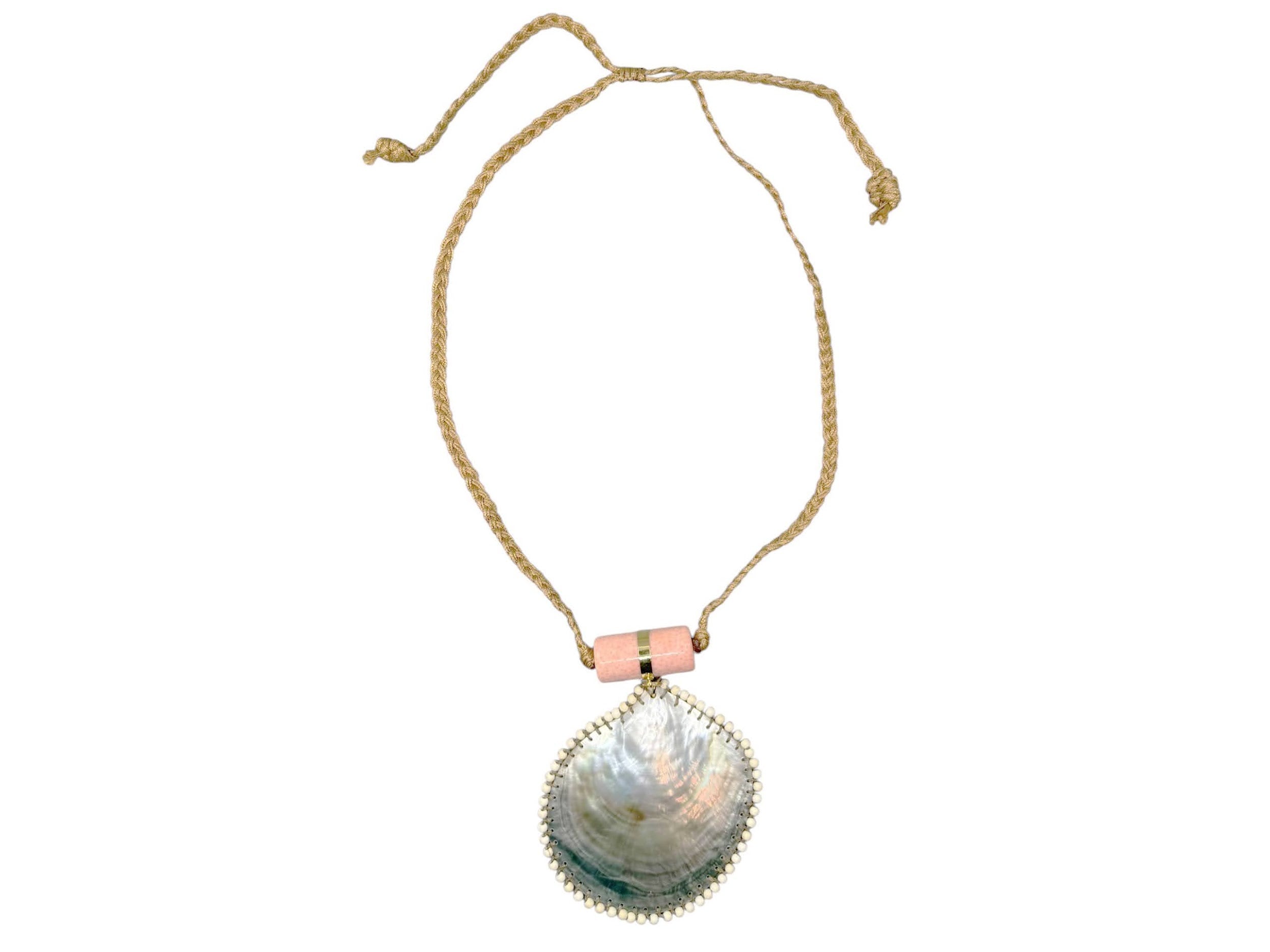 Black Tahitian MOP Shell Charm Necklace