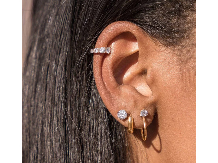 Gold Huggie Hoop Earrings