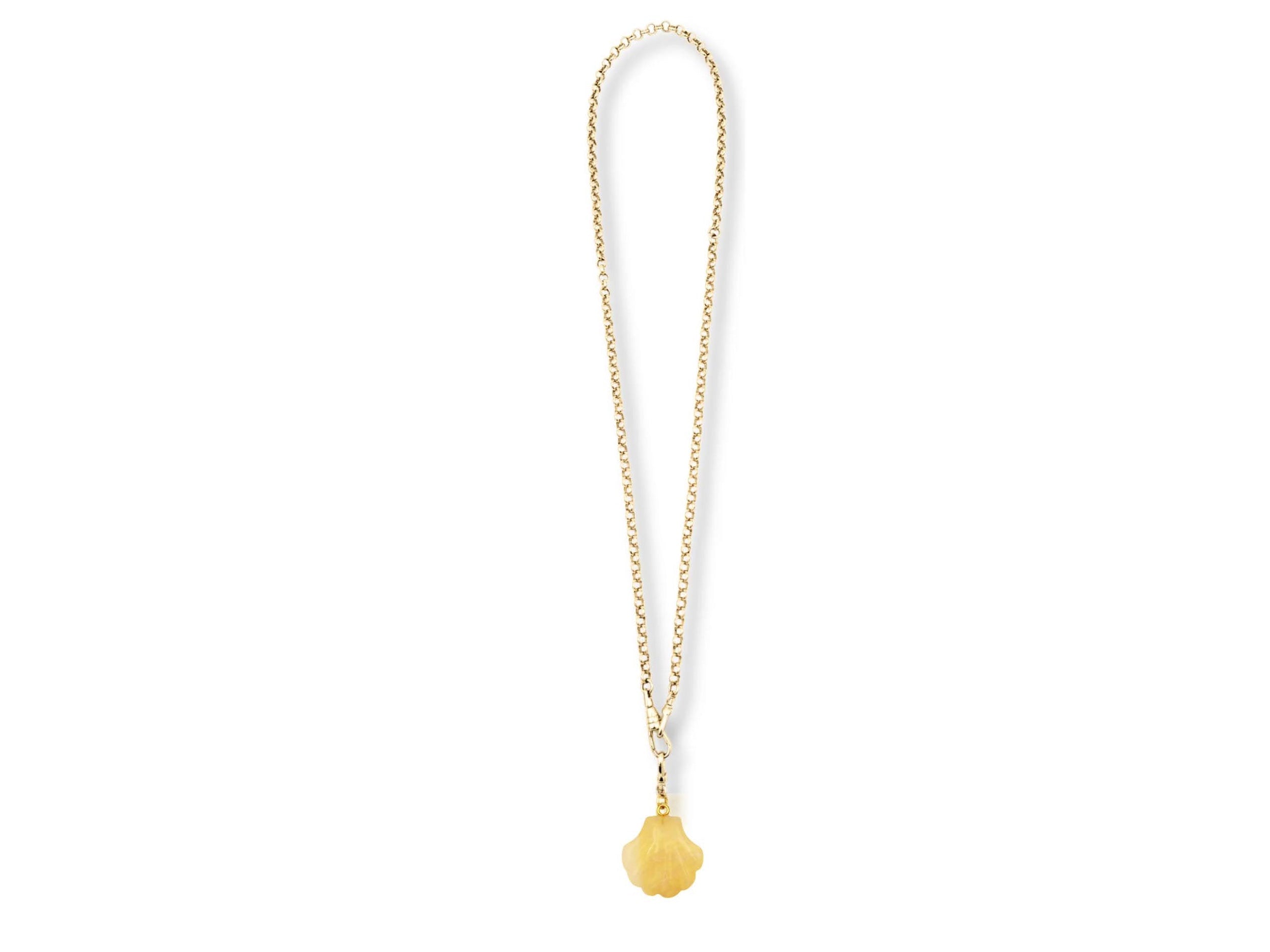 Jasper Shell Charm Necklace
