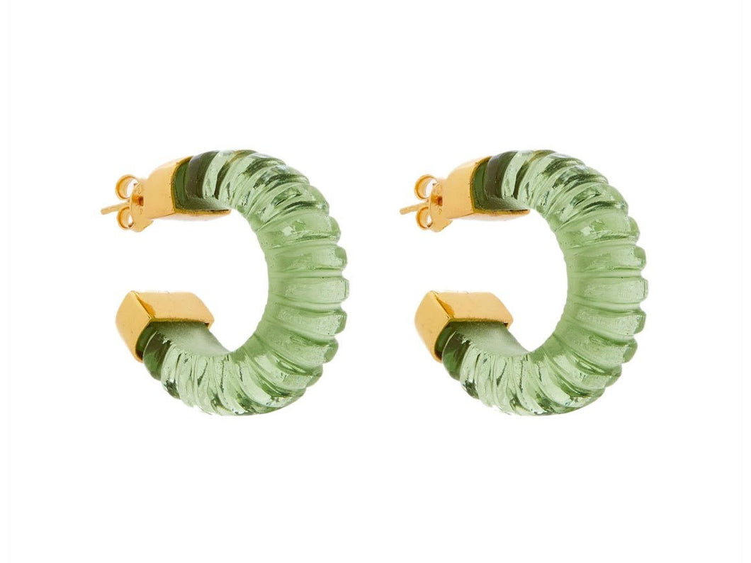 Green Crystal Esme Earrings