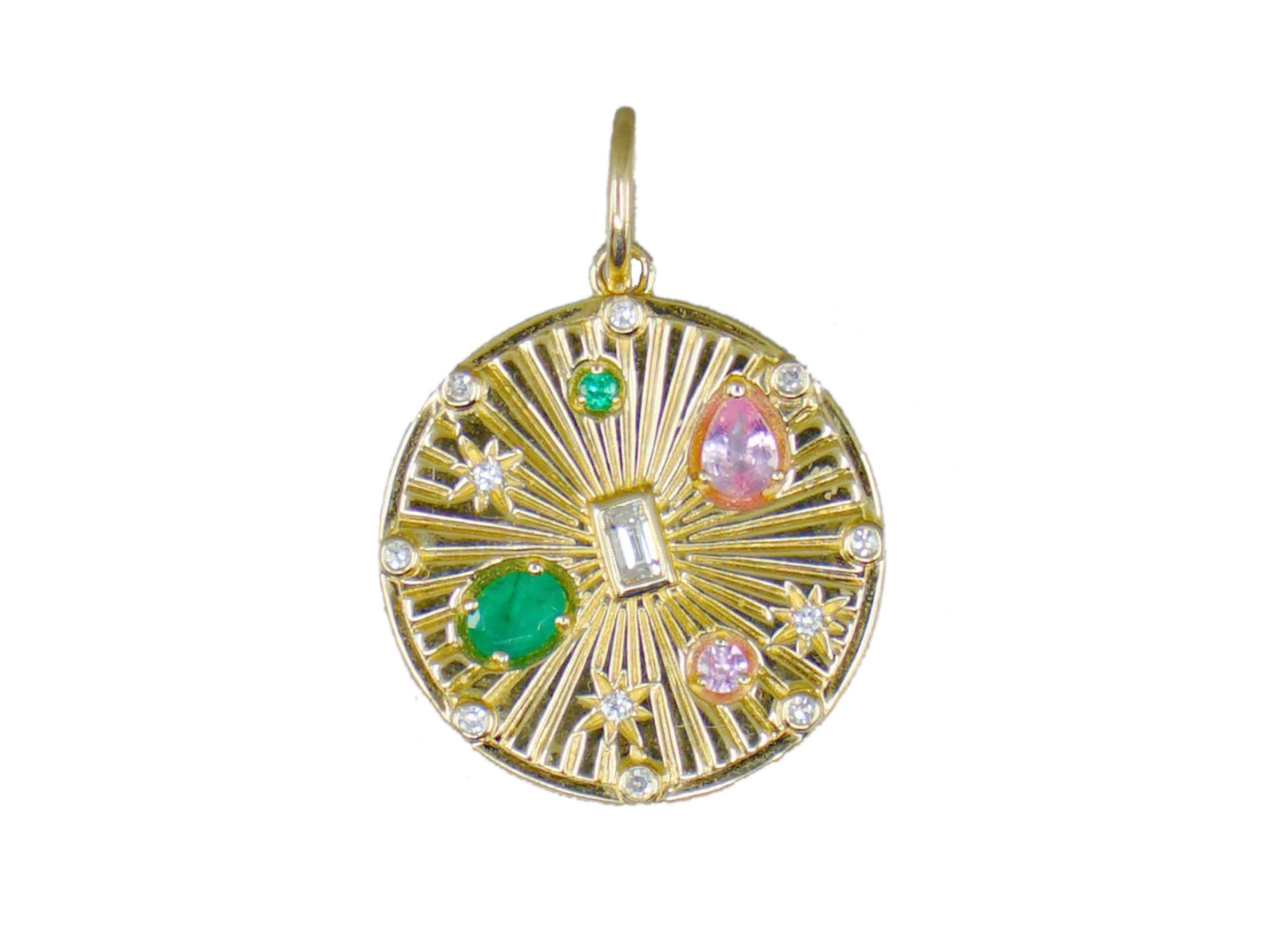 14k Confetti Pendant with Diamonds