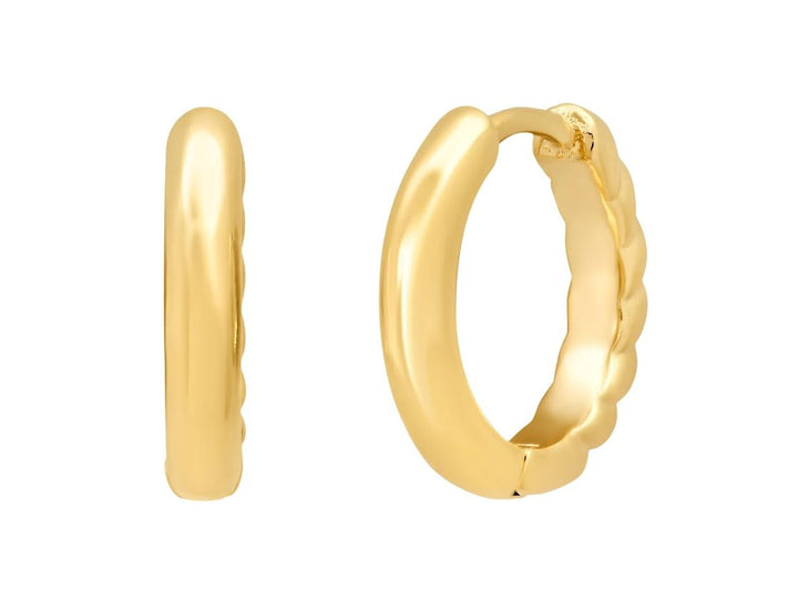 Gold Reversible Huggie Hoops