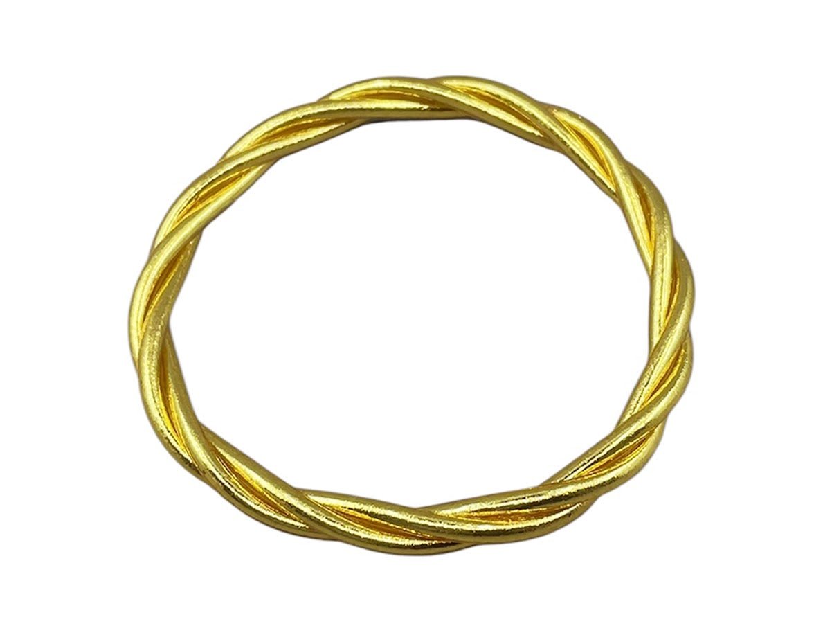 Gold Twisted Buddhist Bangle.