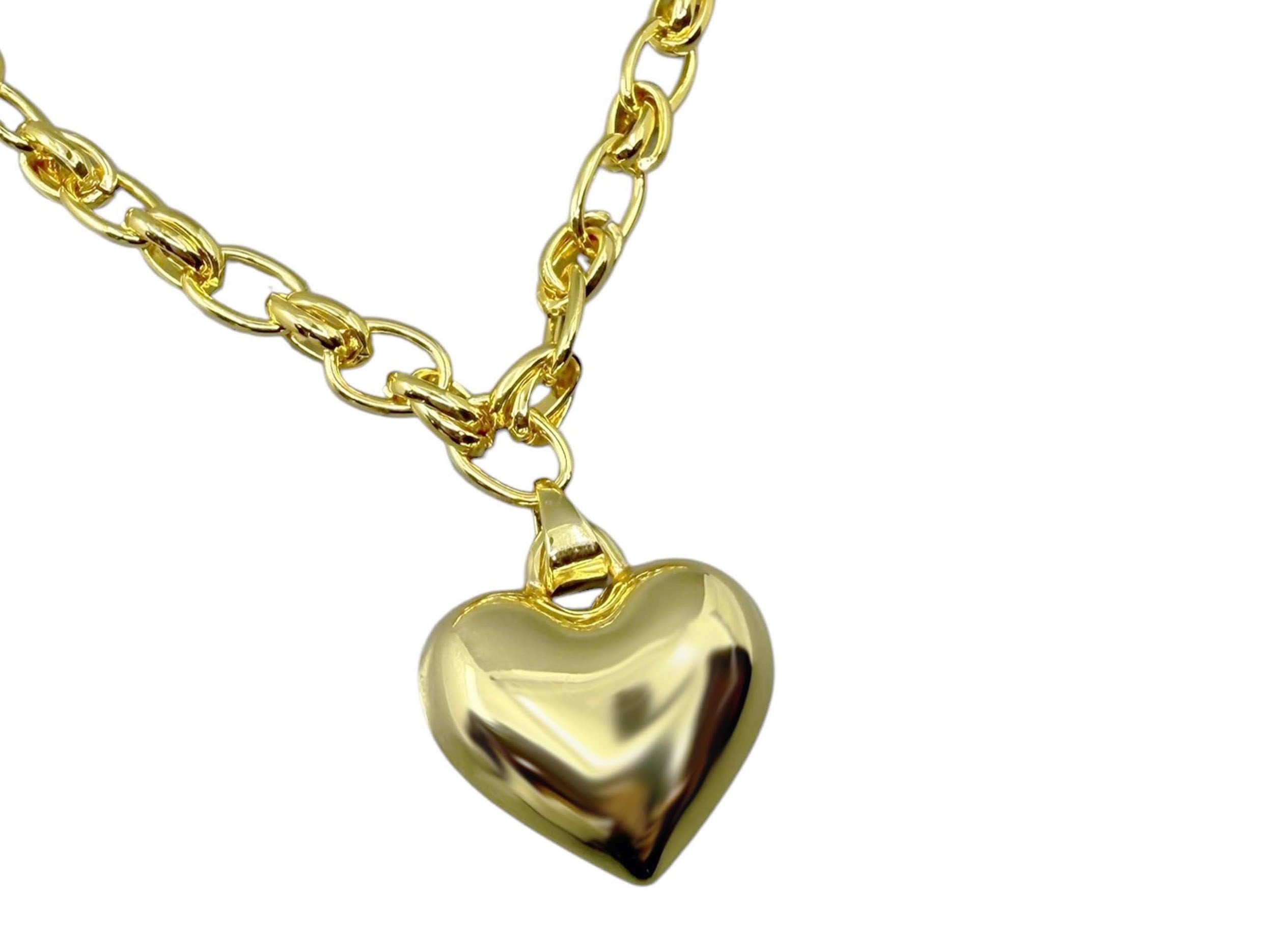Gold Heart Charm Necklace
