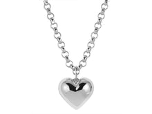 Load image into Gallery viewer, Silver Bubble Heart Necklace
