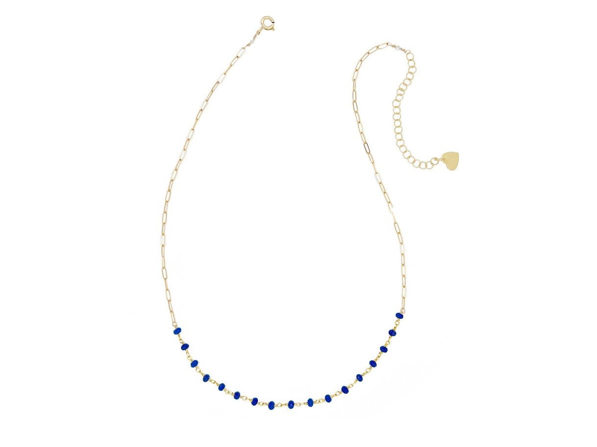 Lapis Roundel Layering Necklace