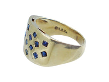 Load image into Gallery viewer, 14k 1970s Scattered Blue Sapphire Band
