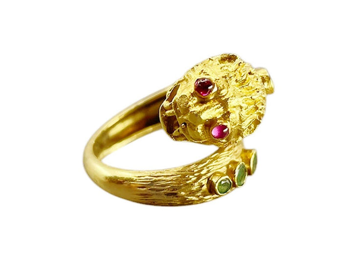 18k Mid-Century Griffin Ring