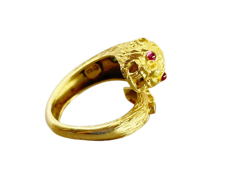 18k Mid-Century Griffin Ring