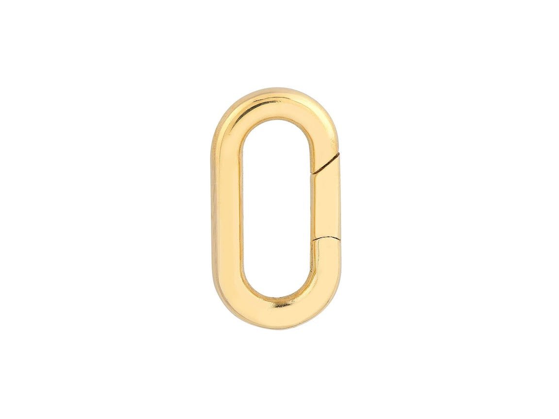 14k Oval Polished Snap Lock