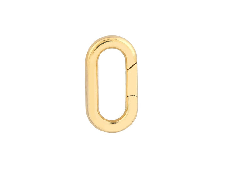 14k Oval Polished Snap Lock