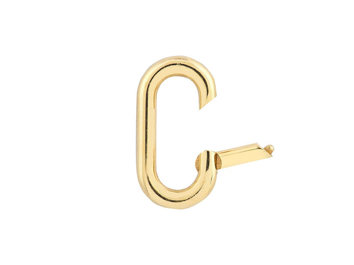 14k Oval Polished Snap Lock