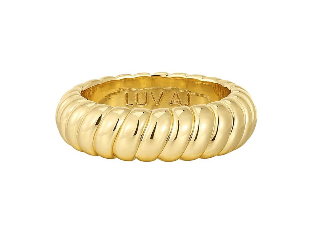 Gold Ridged Ring