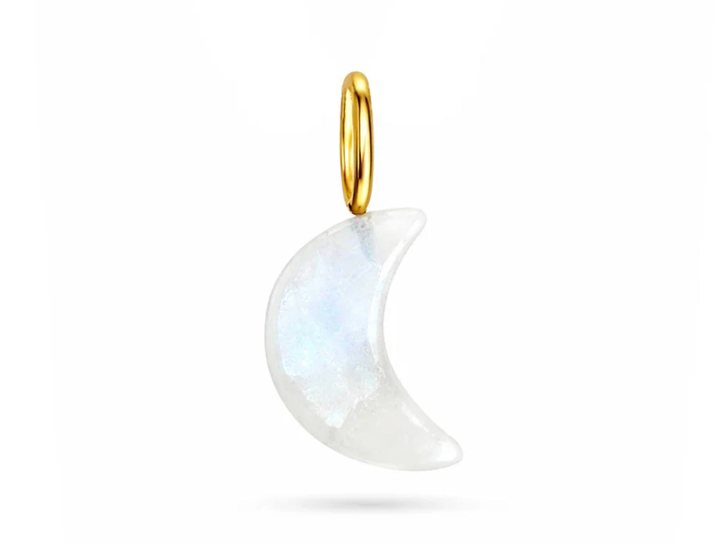 Moonstone Crescent Moon Charm