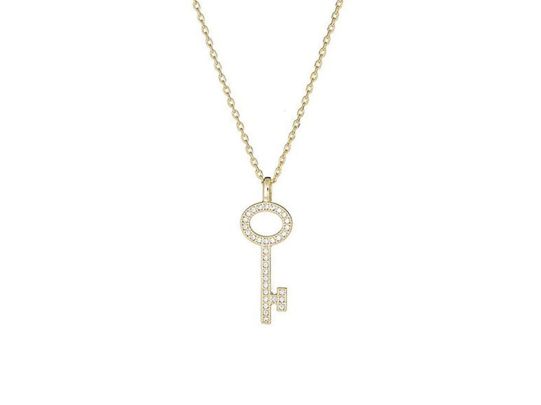 Key Necklace with CZs