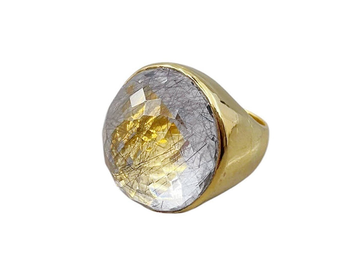 Rutilated Quartz Statement Ring